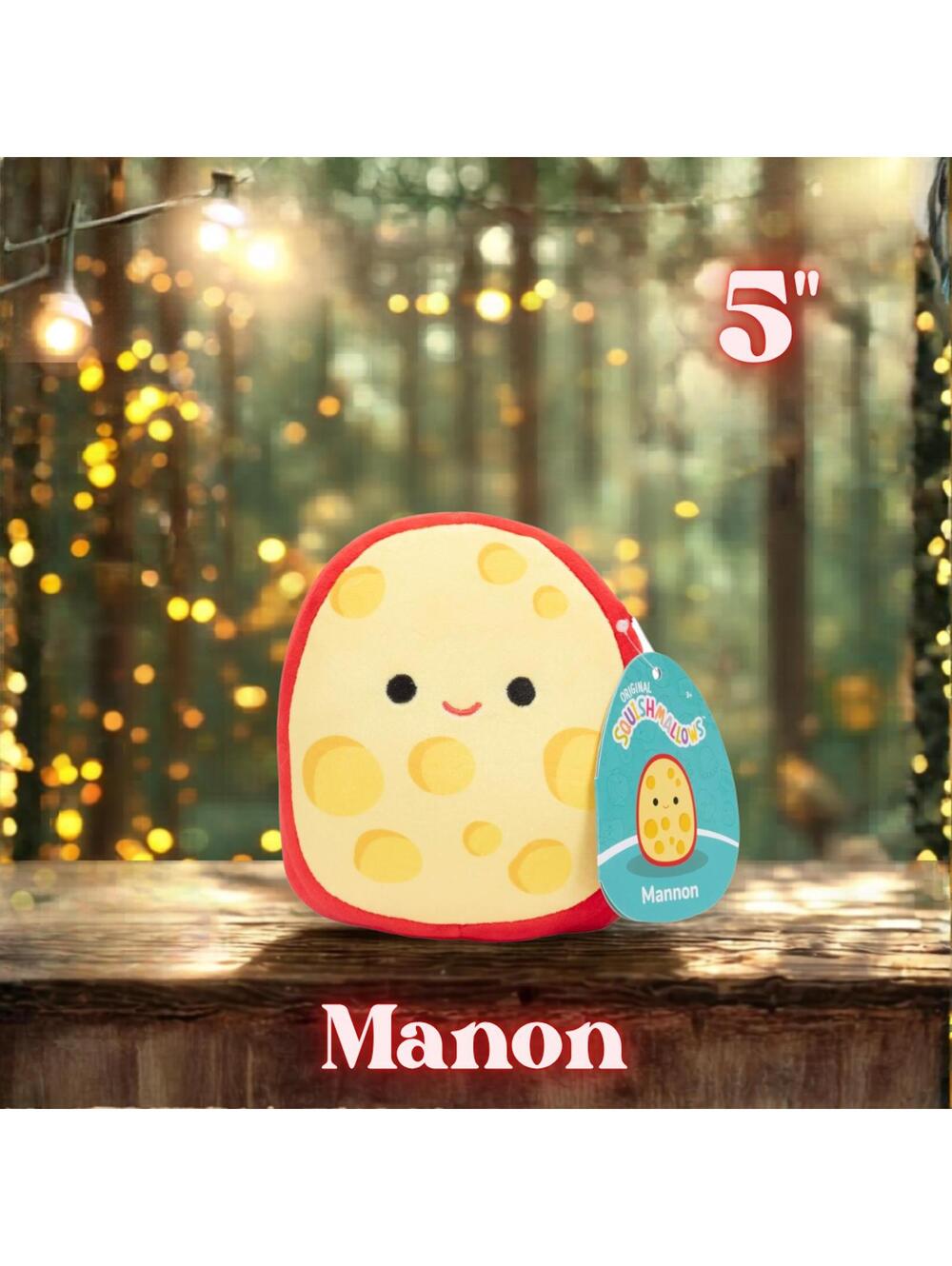 NWT Squishmallows Manon Gouda Cheese 5"